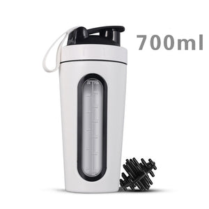 BAISPO Protein Shaker Bottle 700ml Stainless Steel Gym Fitness Sports Shaker Eco Friendly Water Bottle Protein Powder Mixer
